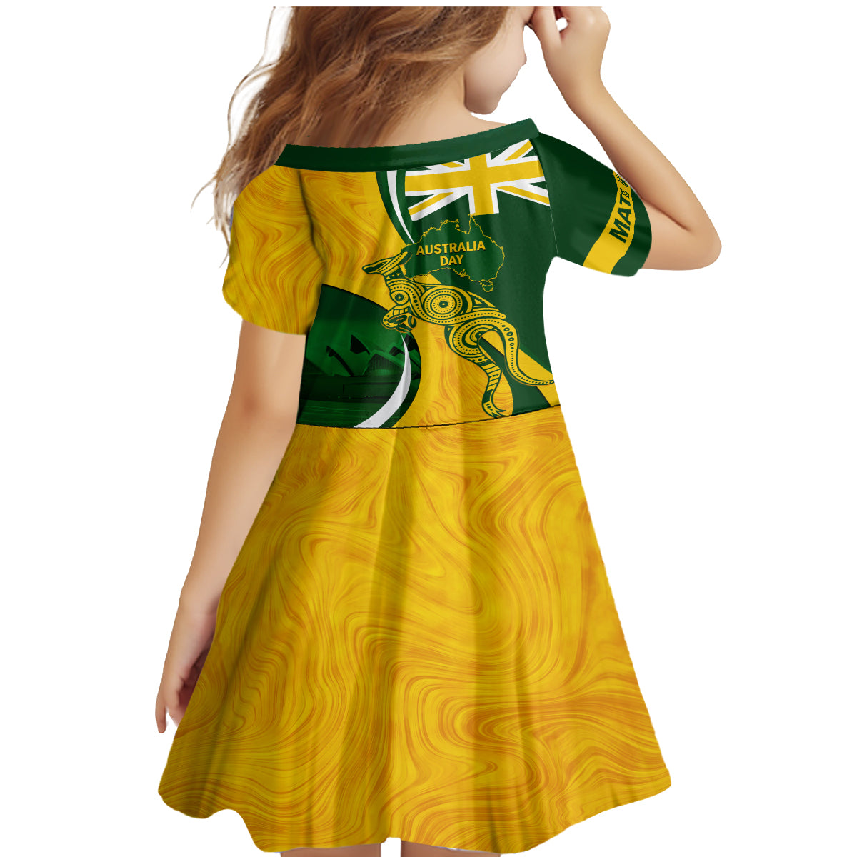 Matildas Soccer Family Matching Mermaid Dress and Hawaiian Shirt 2024 Happy Australia Day Kangaroo Aussie Proud - National Color