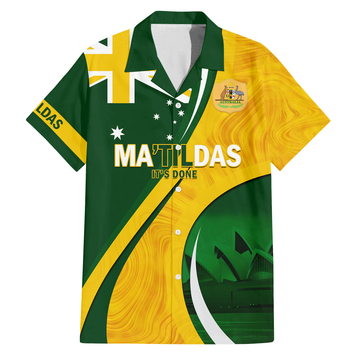 Matildas Soccer Family Matching Mermaid Dress and Hawaiian Shirt 2024 Happy Australia Day Kangaroo Aussie Proud - National Color