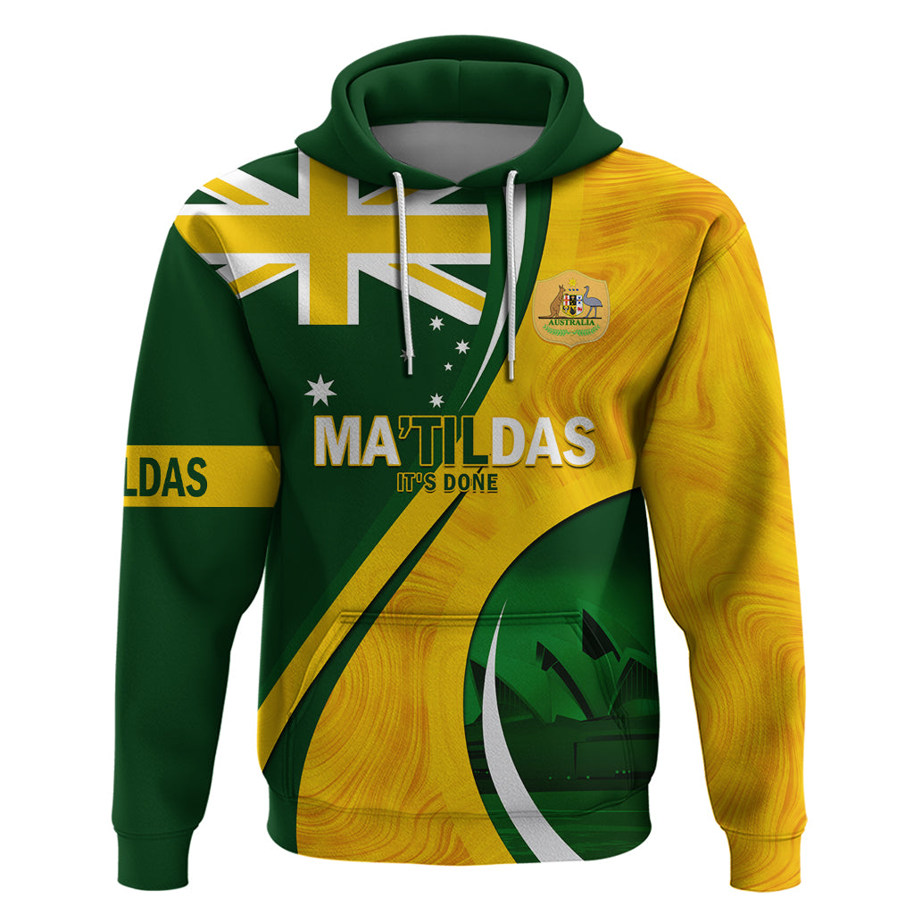 Matildas Soccer Hoodie 2024 Happy Australia Day Kangaroo Aussie Proud - National Color - Vibe Hoodie Shop