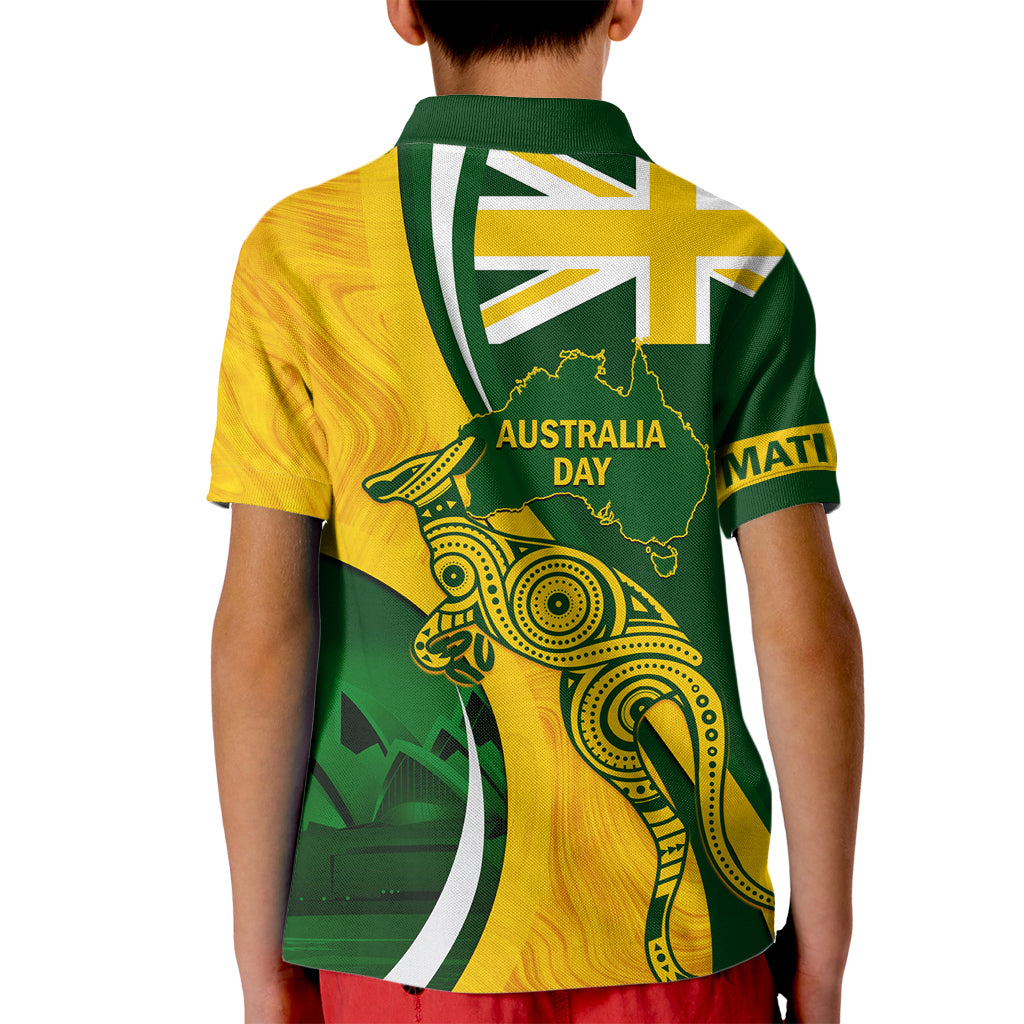 Matildas Soccer Kid Polo Shirt 2024 Happy Australia Day Kangaroo Aussie Proud - National Color - Vibe Hoodie Shop