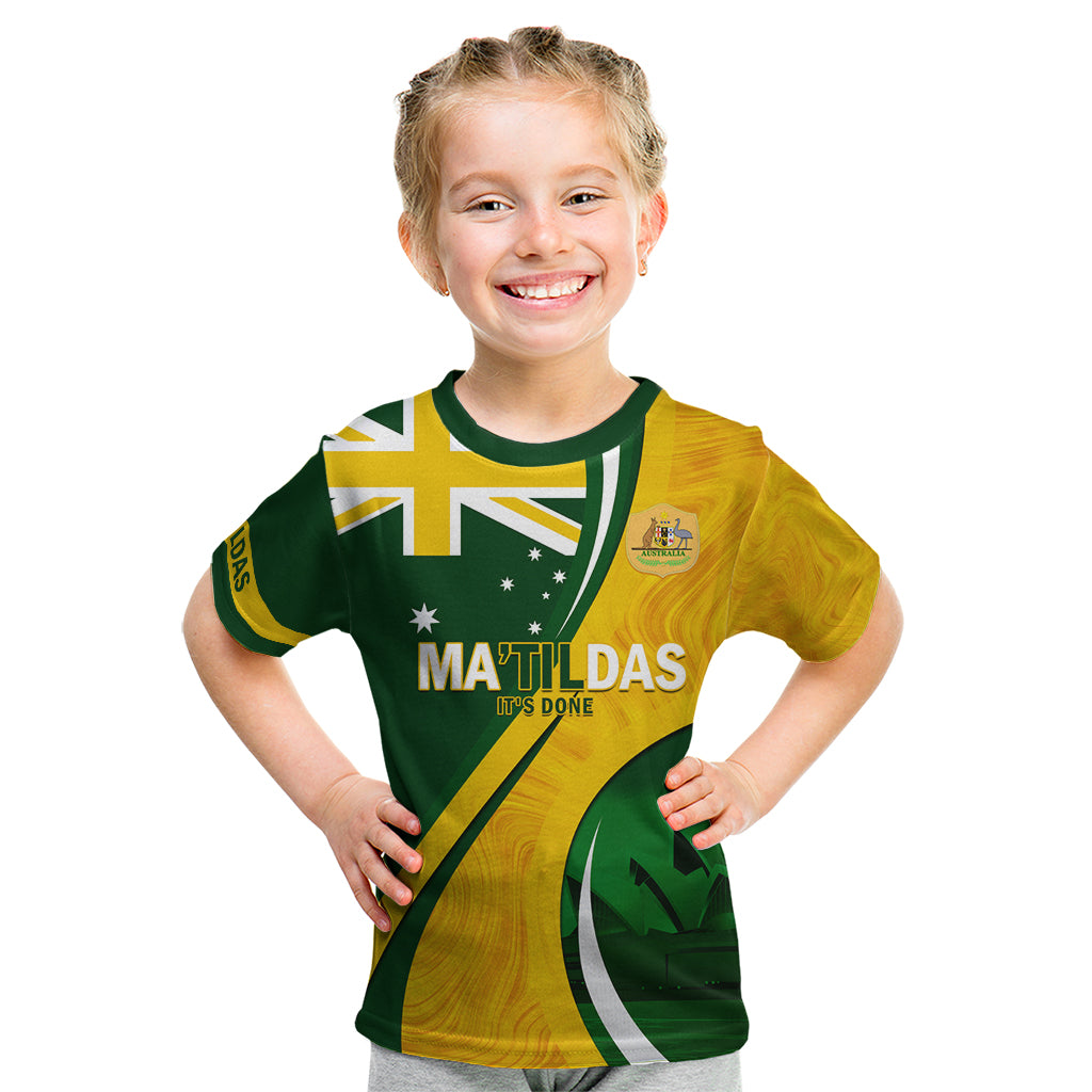 Matildas Soccer Kid T Shirt 2024 Happy Australia Day Kangaroo Aussie Proud - National Color - Vibe Hoodie Shop