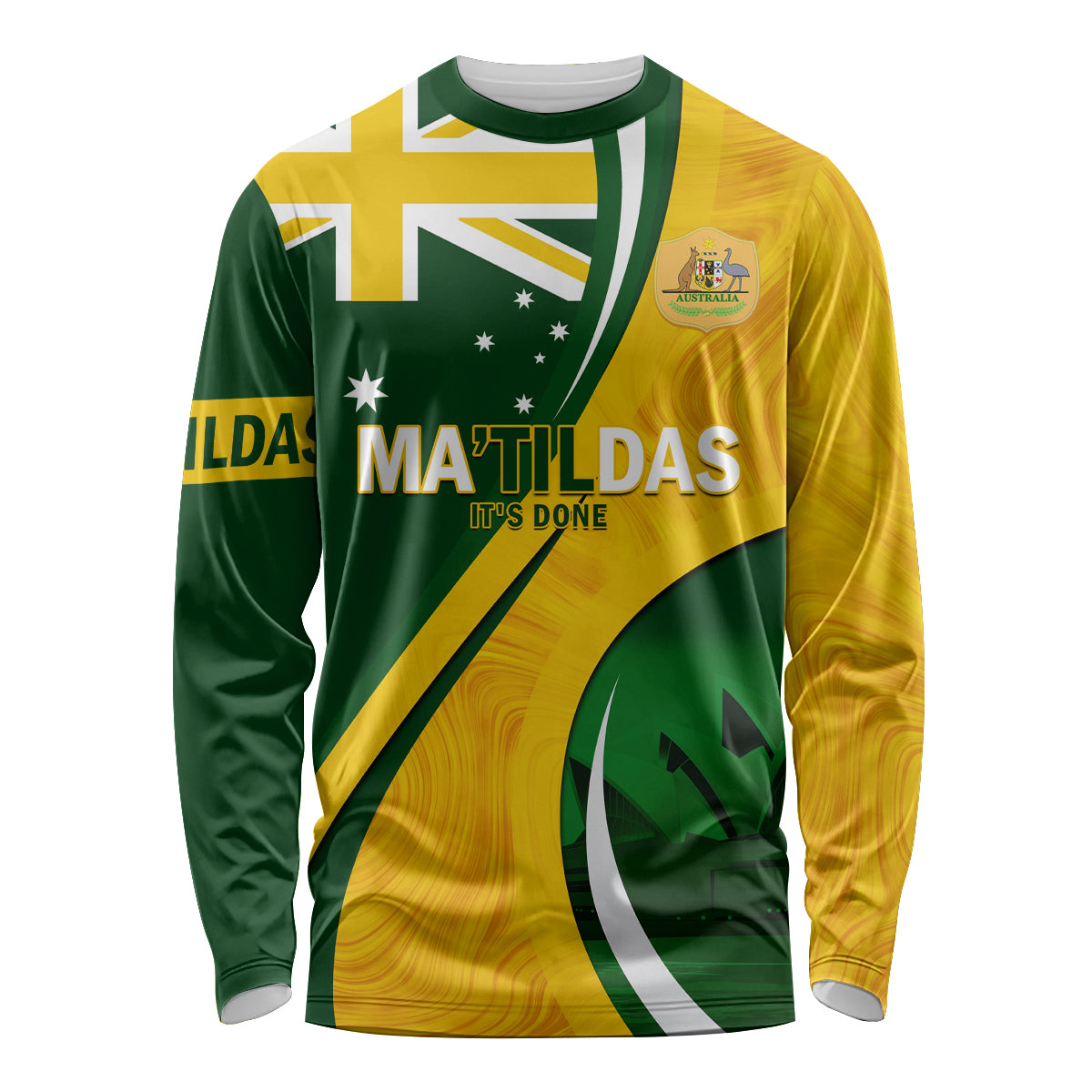 Matildas Soccer Long Sleeve Shirt 2024 Happy Australia Day Kangaroo Aussie Proud - National Color - Vibe Hoodie Shop