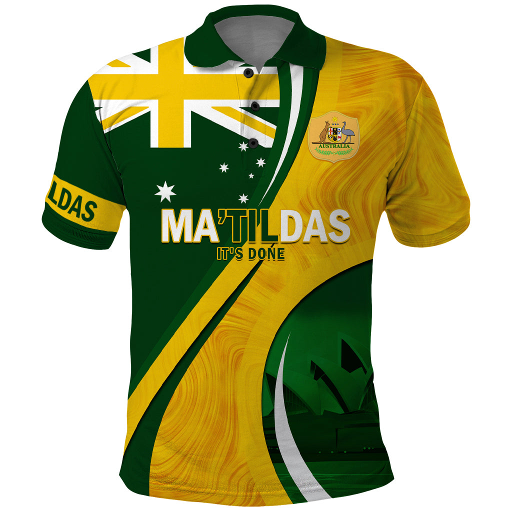 Matildas Soccer Polo Shirt 2024 Happy Australia Day Kangaroo Aussie Proud - National Color - Vibe Hoodie Shop