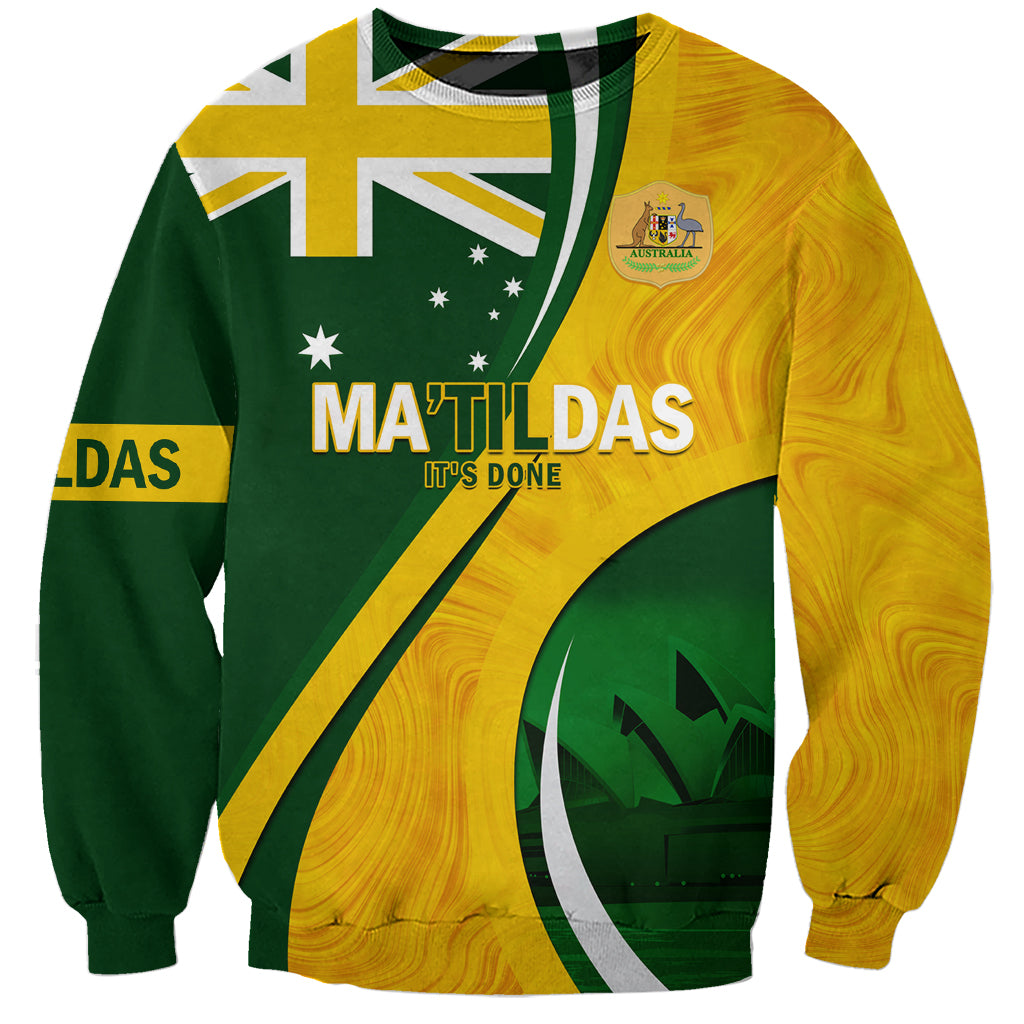 Matildas Soccer Sweatshirt 2024 Happy Australia Day Kangaroo Aussie Proud - National Color - Vibe Hoodie Shop