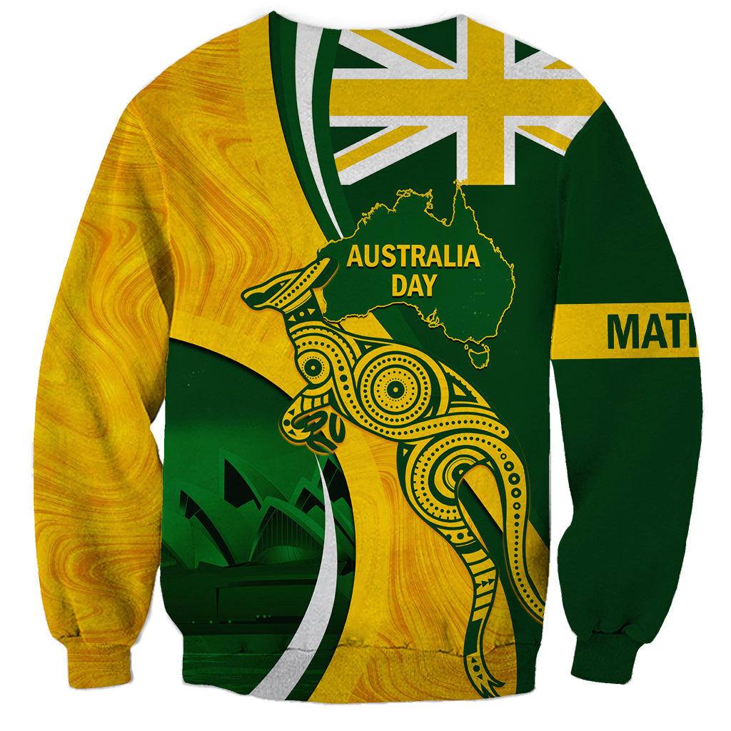 Matildas Soccer Sweatshirt 2024 Happy Australia Day Kangaroo Aussie Proud - National Color - Vibe Hoodie Shop