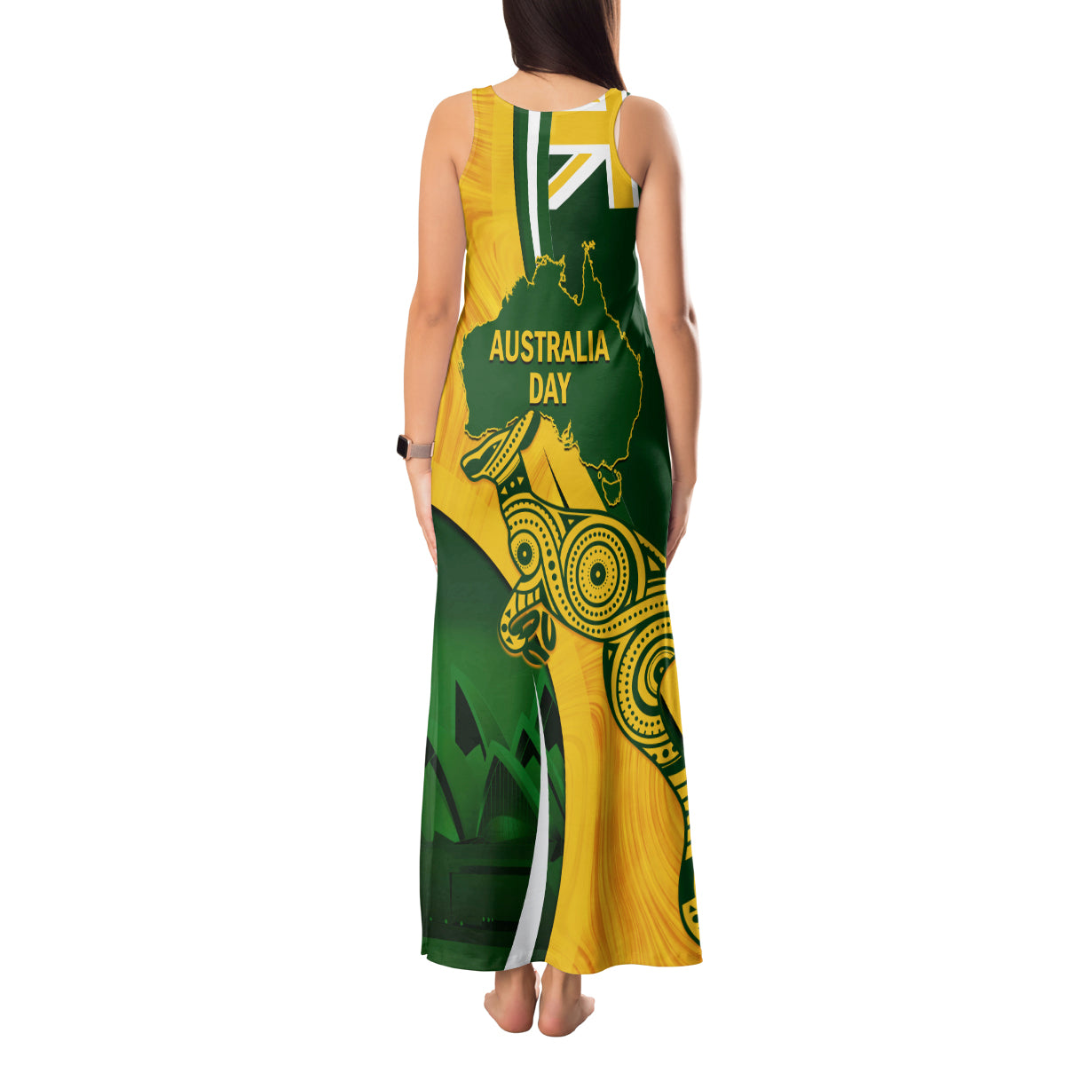 Matildas Soccer Tank Maxi Dress 2024 Happy Australia Day Kangaroo Aussie Proud - National Color