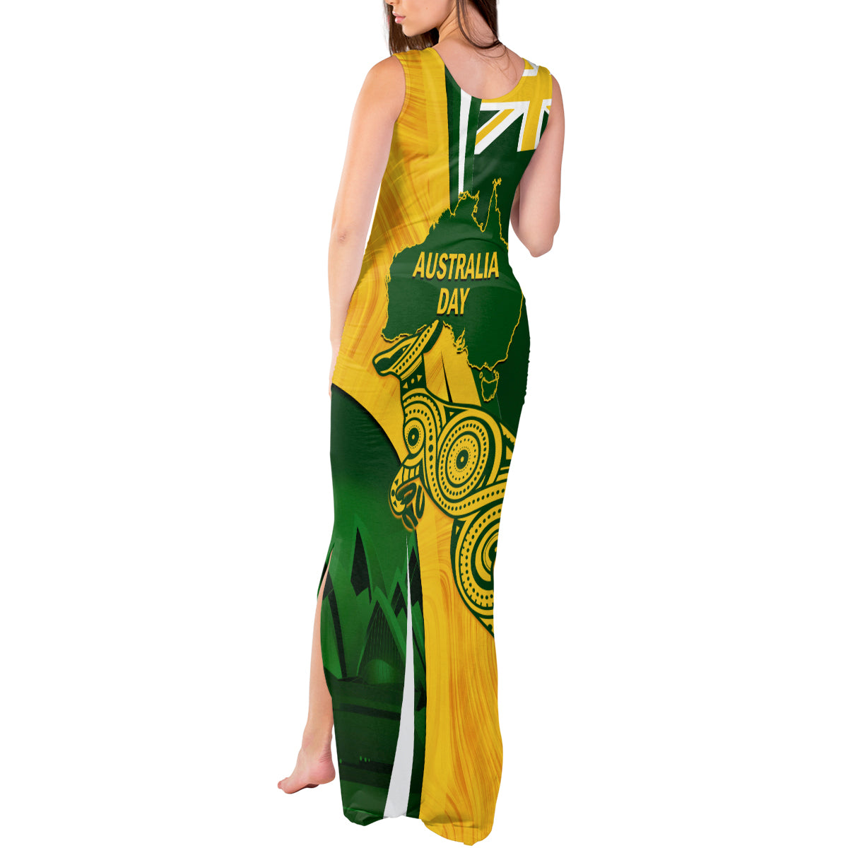 Matildas Soccer Tank Maxi Dress 2024 Happy Australia Day Kangaroo Aussie Proud - National Color