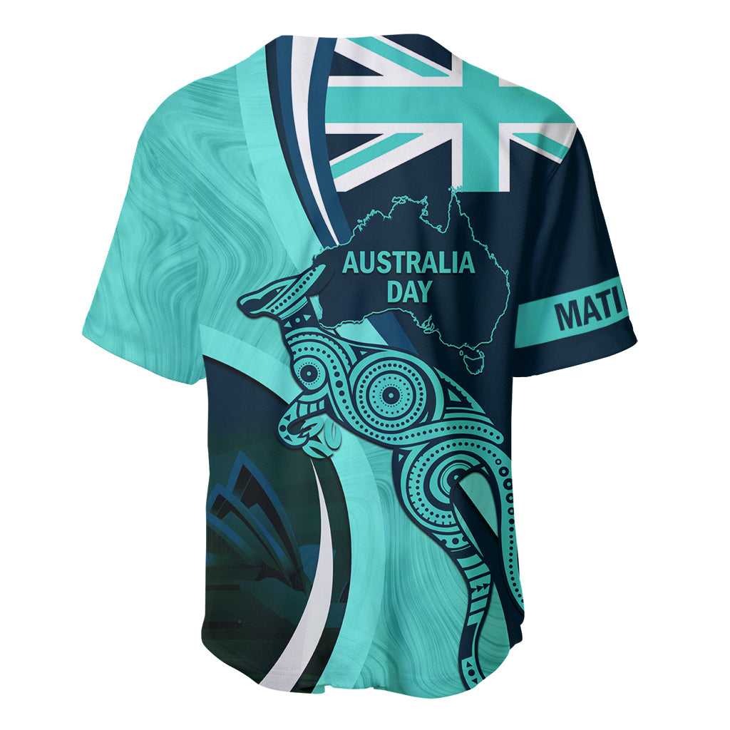 Matildas Soccer Baseball Jersey 2024 Happy Australia Day Kangaroo Aussie Proud - Turquoise - Vibe Hoodie Shop