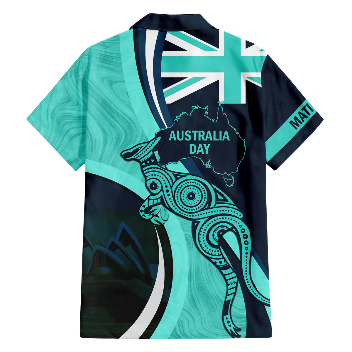 Matildas Soccer Family Matching Off Shoulder Long Sleeve Dress and Hawaiian Shirt 2024 Happy Australia Day Kangaroo Aussie Proud - Turquoise