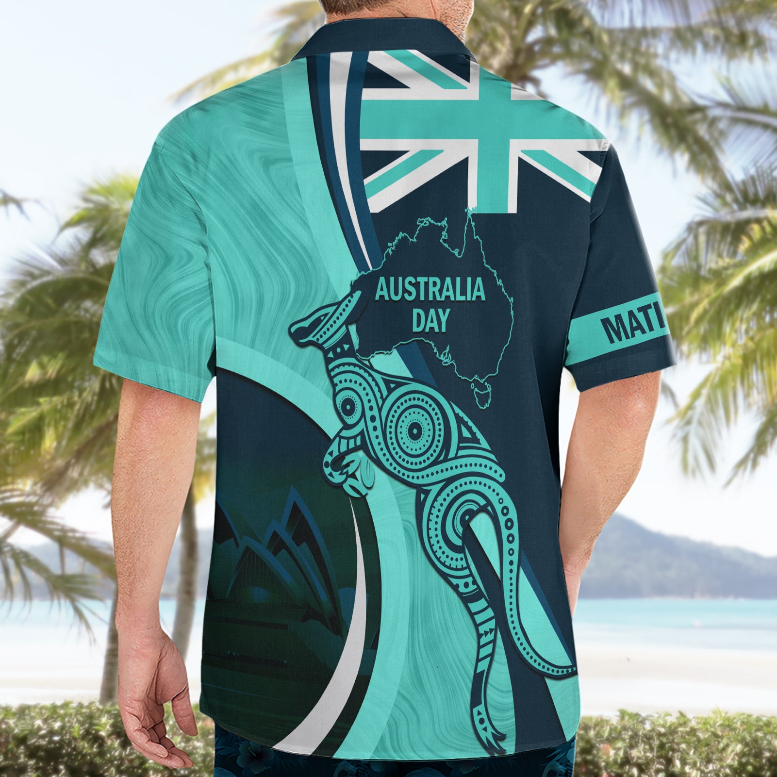 Matildas Soccer Hawaiian Shirt 2024 Happy Australia Day Kangaroo Aussie Proud - Turquoise - Vibe Hoodie Shop