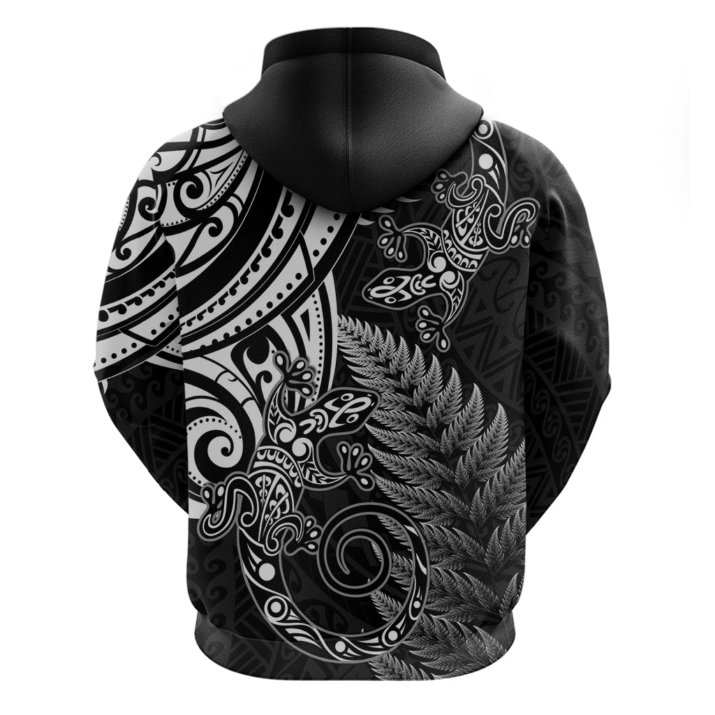 New Zealand Lizard Hoodie Silver Fern Aotearoa Maori - Vibe Hoodie Shop