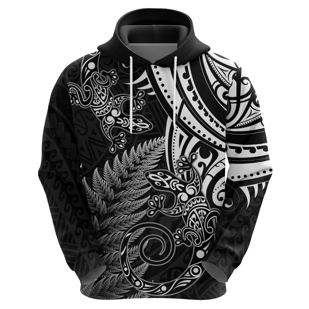 New Zealand Lizard Hoodie Silver Fern Aotearoa Maori - Vibe Hoodie Shop