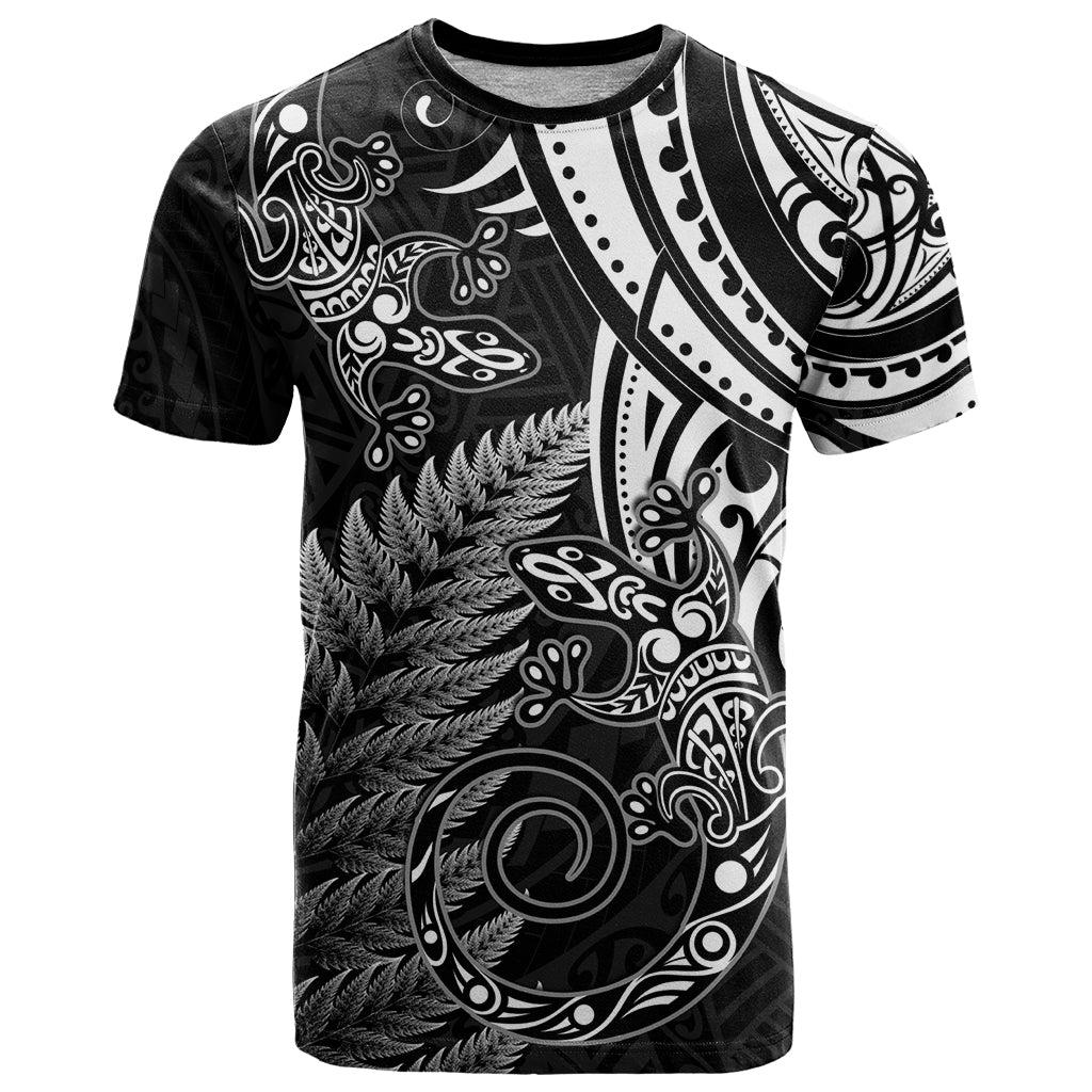 New Zealand Lizard T Shirt Silver Fern Aotearoa Maori - Vibe Hoodie Shop