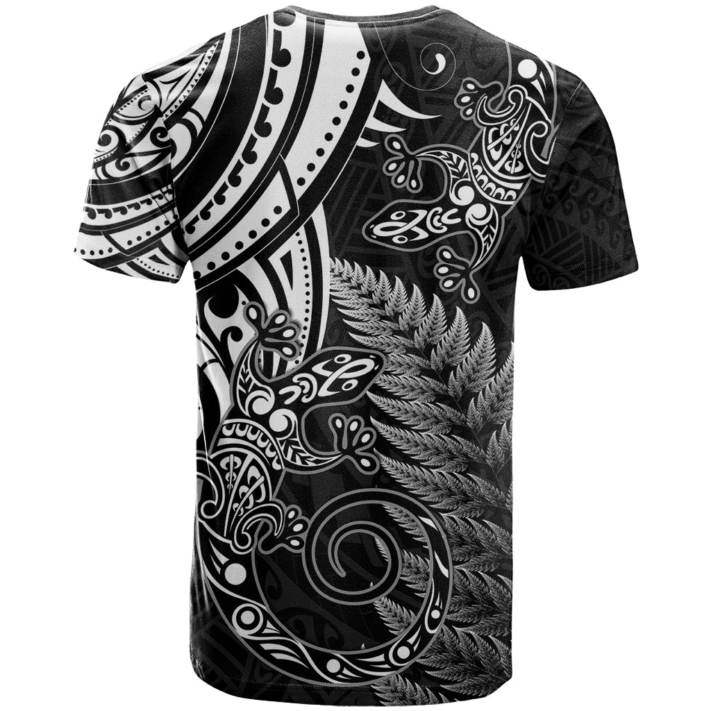 New Zealand Lizard T Shirt Silver Fern Aotearoa Maori - Vibe Hoodie Shop