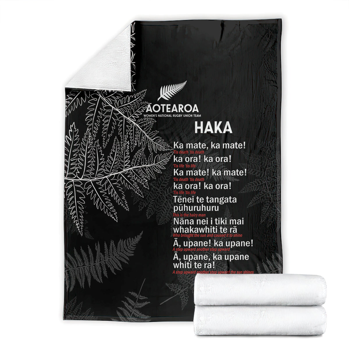 Custom New Zealand Haka Rugby Blanket 2024 Pacific Go Black Silver Fern - Vibe Hoodie Shop