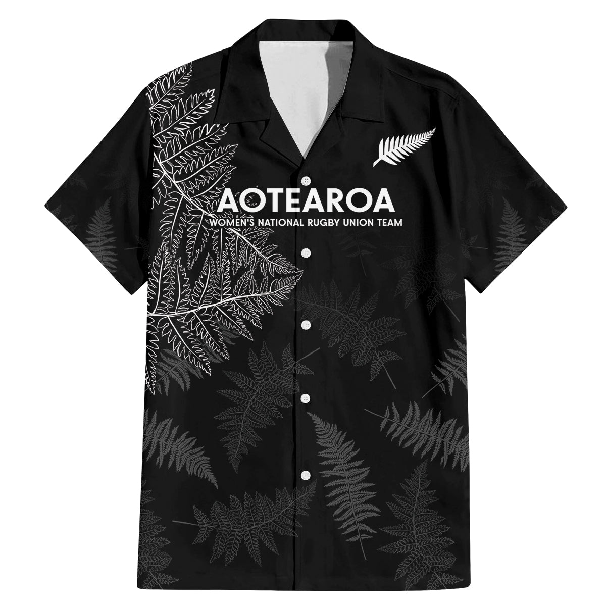 Custom New Zealand Haka Rugby Family Matching Mermaid Dress and Hawaiian Shirt 2024 Pacific Go Black Silver Fern