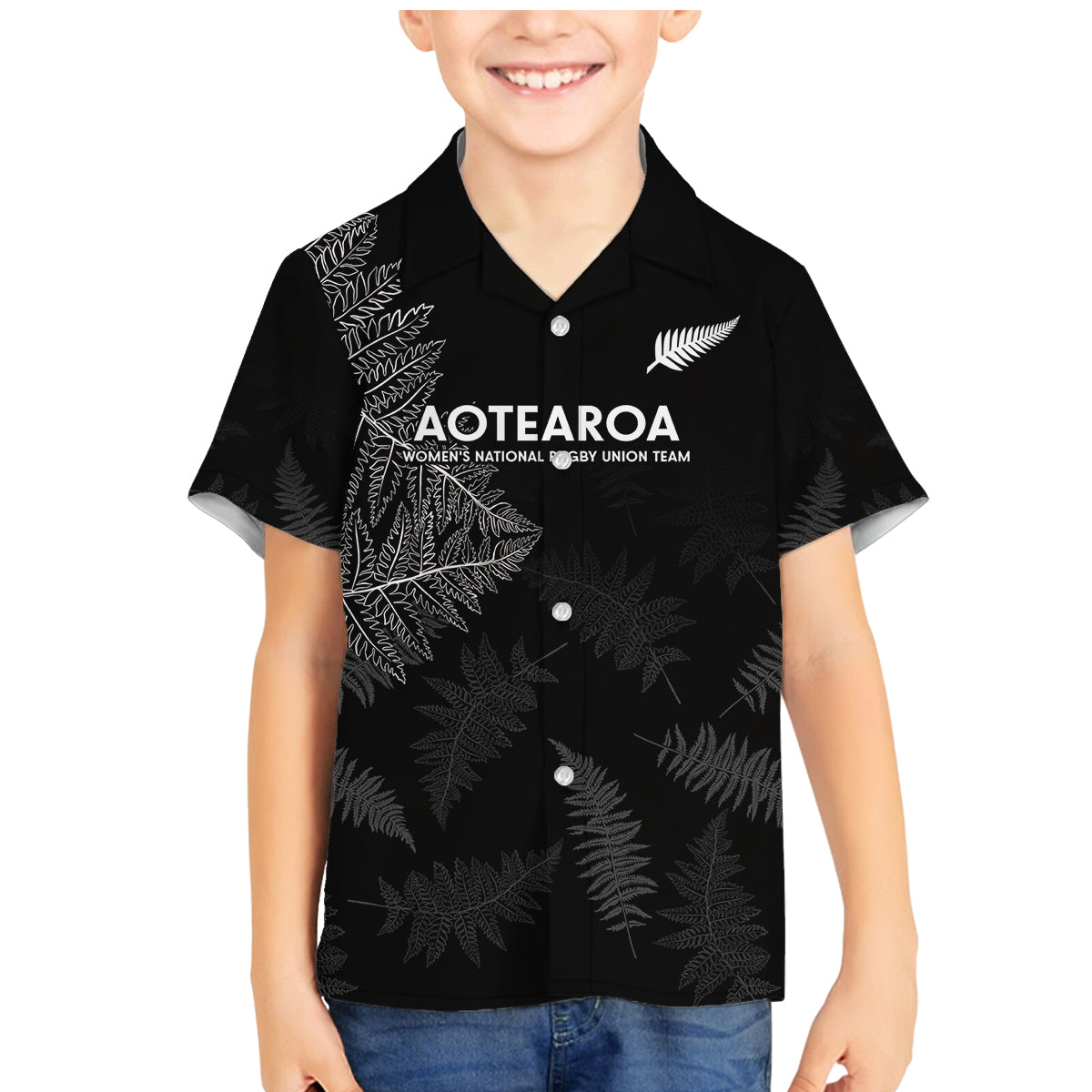 Custom New Zealand Haka Rugby Family Matching Mermaid Dress and Hawaiian Shirt 2024 Pacific Go Black Silver Fern