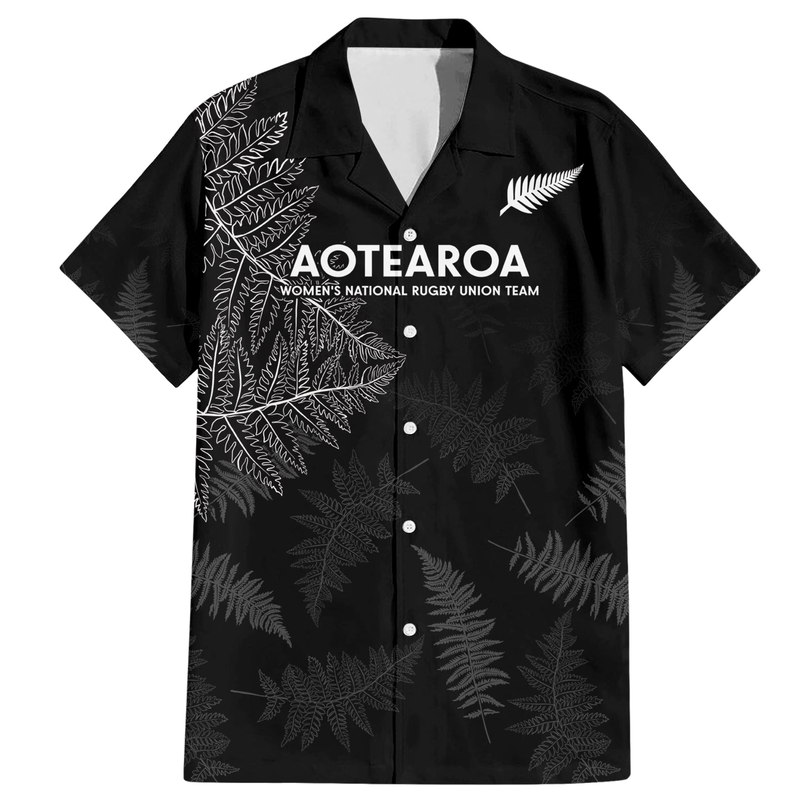 Custom New Zealand Haka Rugby Family Matching Short Sleeve Bodycon Dress and Hawaiian Shirt 2024 Pacific Go Black Silver Fern