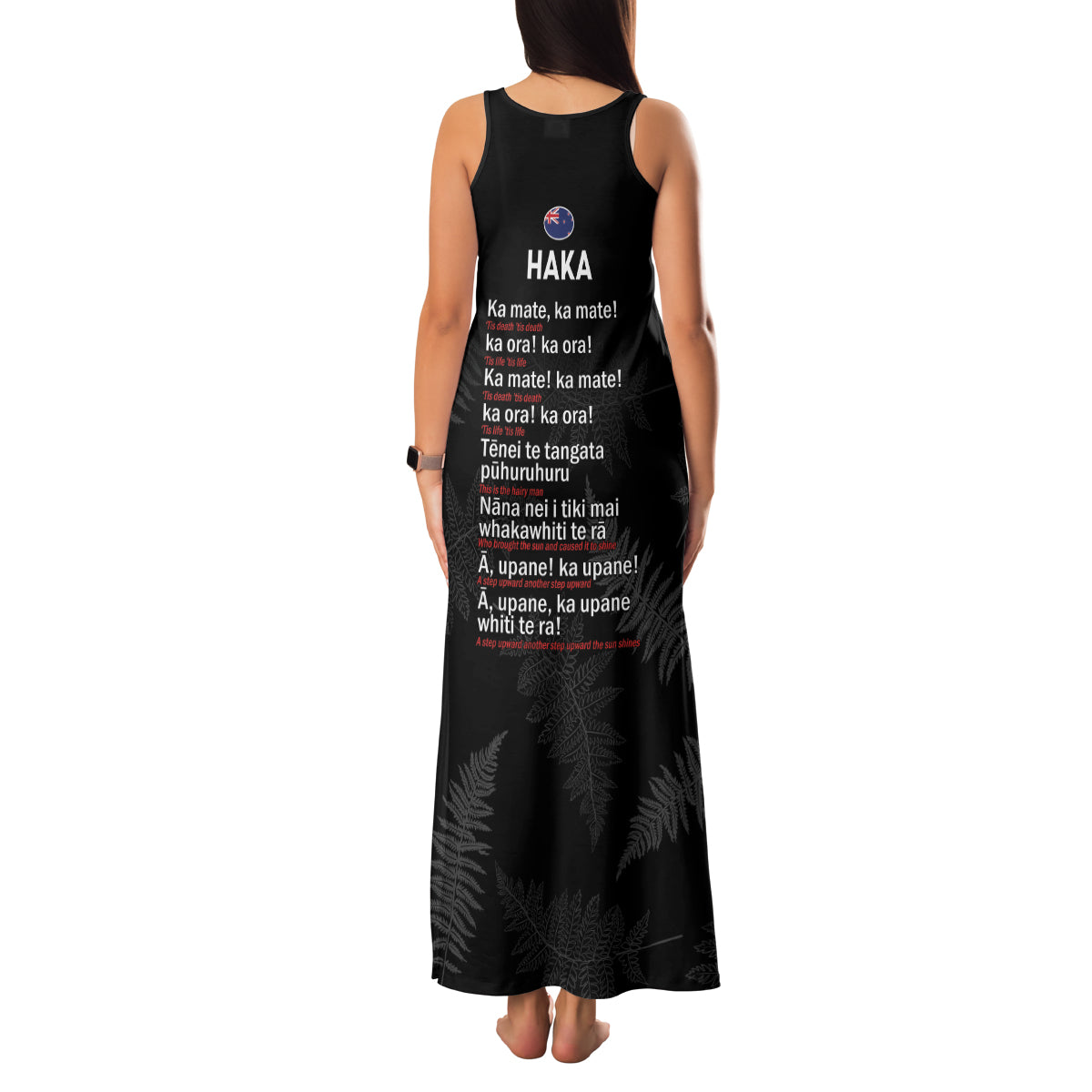 Custom New Zealand Haka Rugby Family Matching Tank Maxi Dress and Hawaiian Shirt 2024 Pacific Go Black Silver Fern