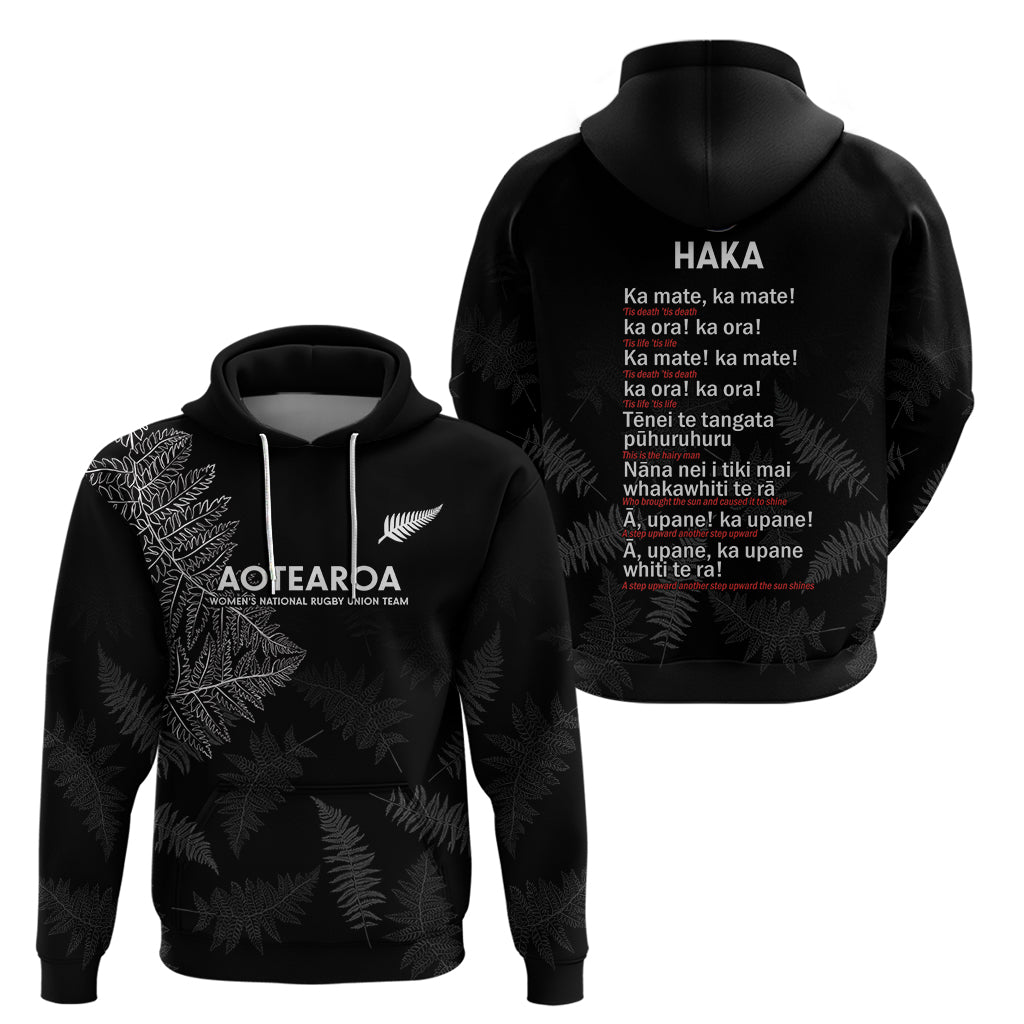 New Zealand Haka Rugby Hoodie 2024 Pacific Go Black Silver Fern - Vibe Hoodie Shop