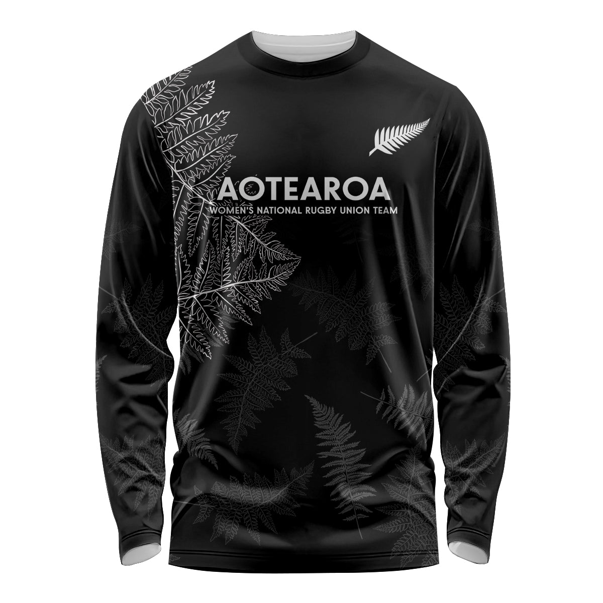New Zealand Haka Rugby Long Sleeve Shirt 2024 Pacific Go Black Silver Fern - Vibe Hoodie Shop
