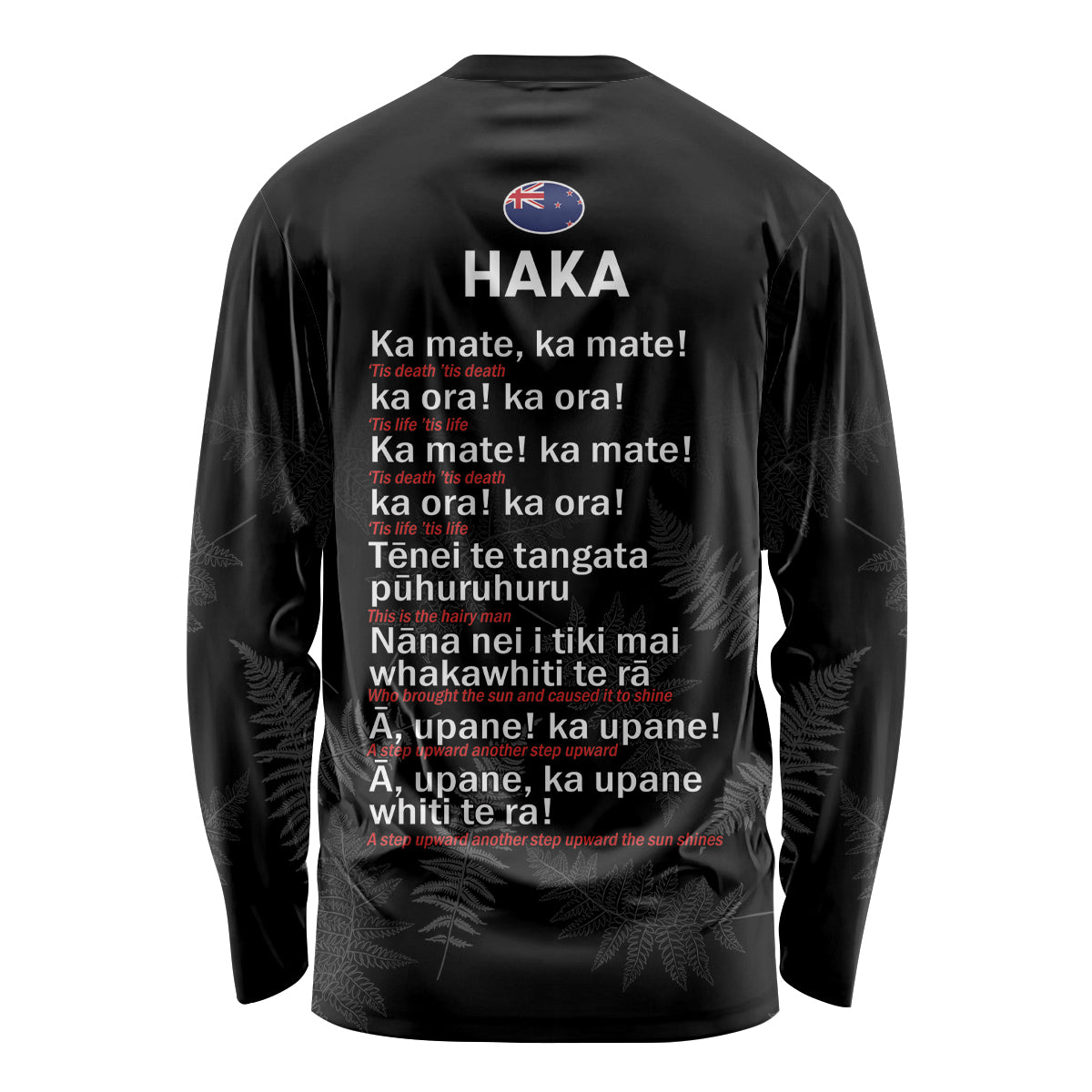 New Zealand Haka Rugby Long Sleeve Shirt 2024 Pacific Go Black Silver Fern - Vibe Hoodie Shop