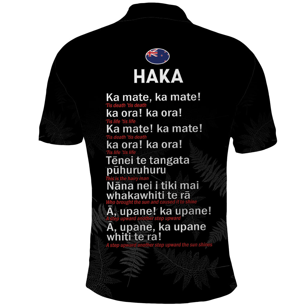 New Zealand Haka Rugby Polo Shirt 2024 Pacific Go Black Silver Fern - Vibe Hoodie Shop