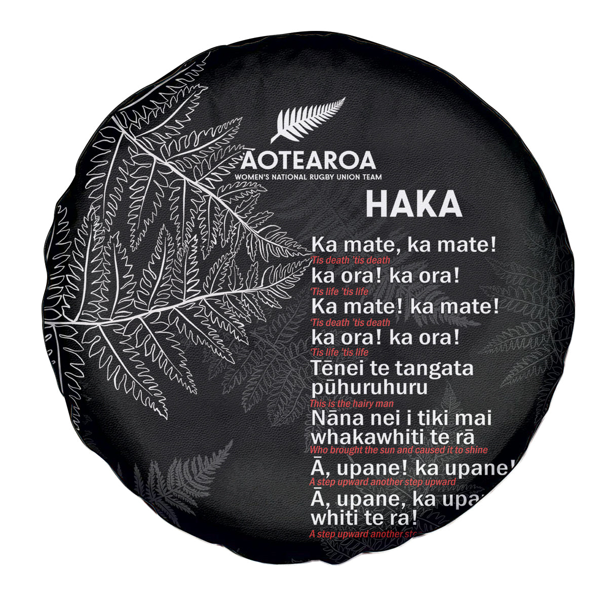 Custom New Zealand Haka Rugby Spare Tire Cover 2024 Pacific Go Black Silver Fern - Vibe Hoodie Shop