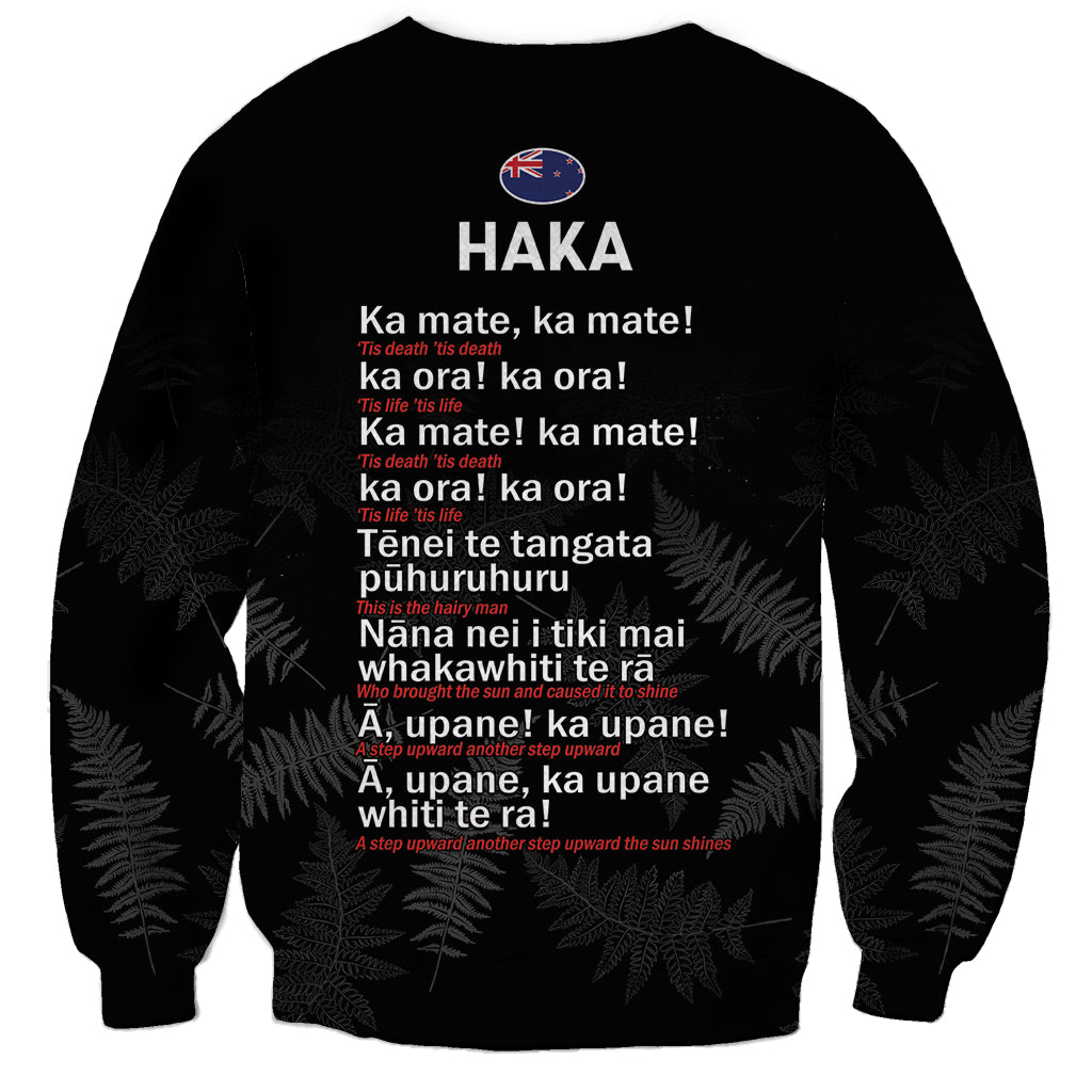 New Zealand Haka Rugby Sweatshirt 2024 Pacific Go Black Silver Fern - Vibe Hoodie Shop