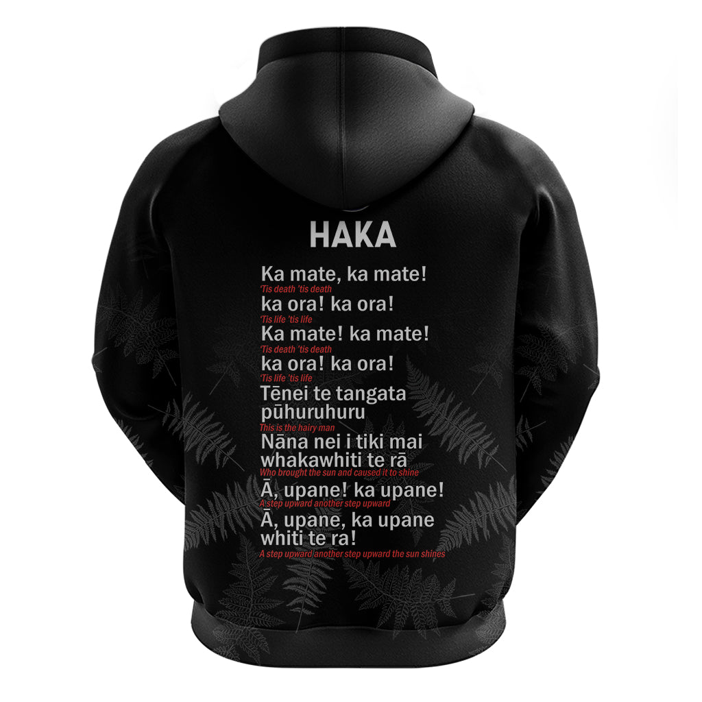 New Zealand Haka Rugby Zip Hoodie 2024 Pacific Go Black Silver Fern - Vibe Hoodie Shop