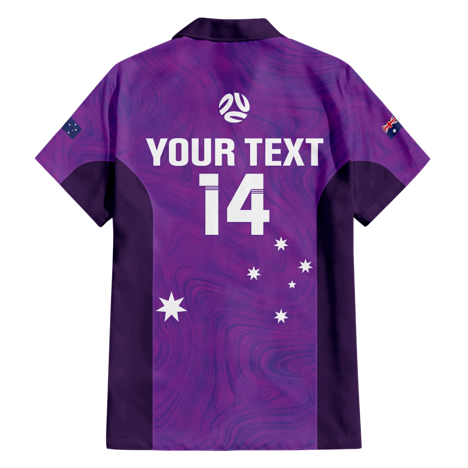 Custom Australia Soccer Hawaiian Shirt Matildas Go Champions - Purple - Vibe Hoodie Shop