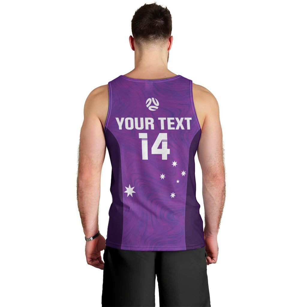 Custom Australia Soccer Men Tank Top Matildas Go Champions - Purple - Vibe Hoodie Shop