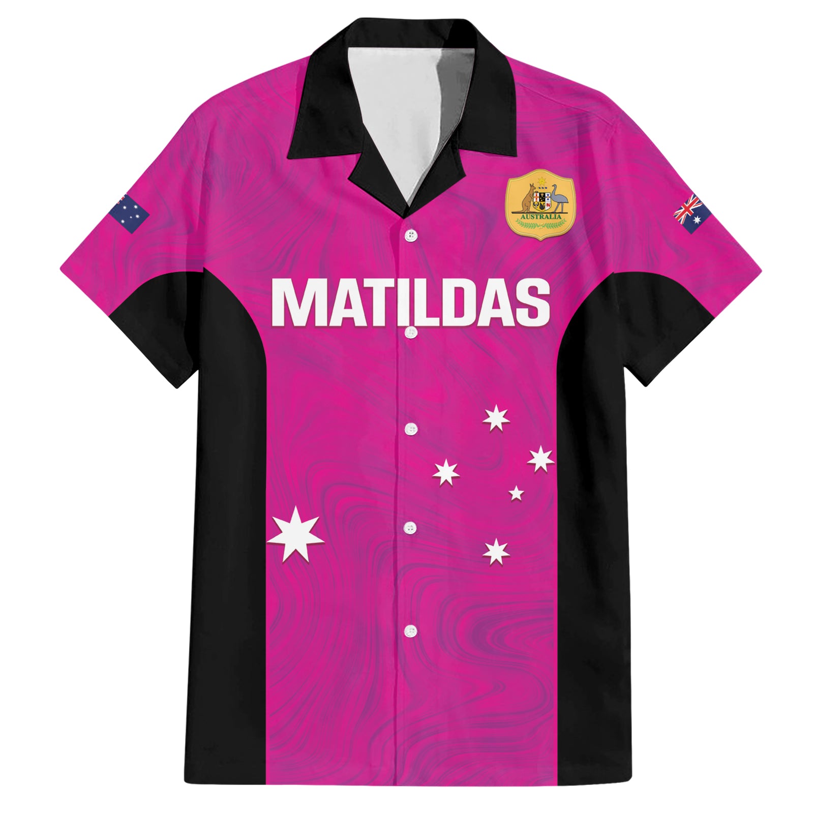 Custom Australia Soccer Hawaiian Shirt Matildas Go Champions - Pink - Vibe Hoodie Shop