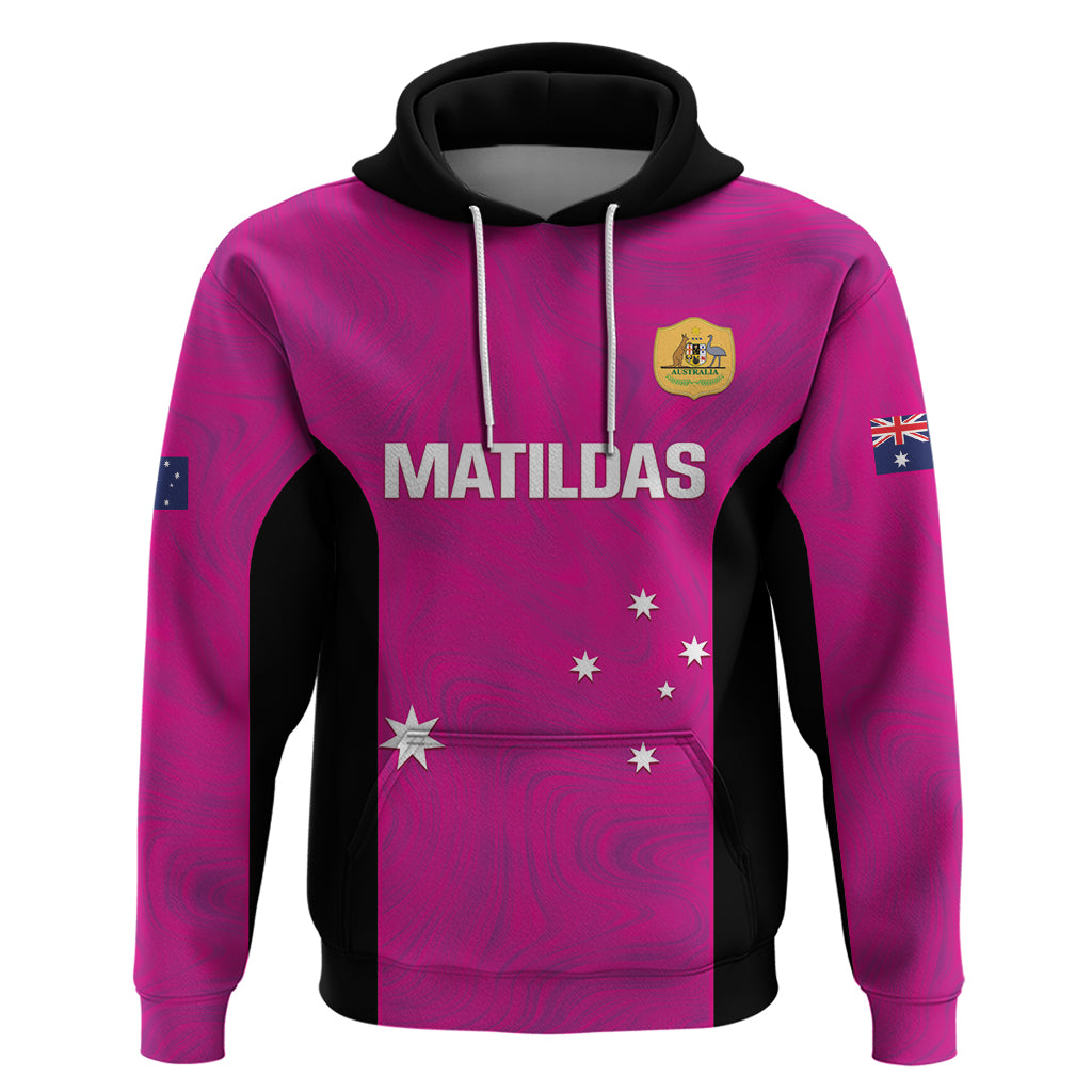 Custom Australia Soccer Hoodie Matildas Go Champions - Pink - Vibe Hoodie Shop