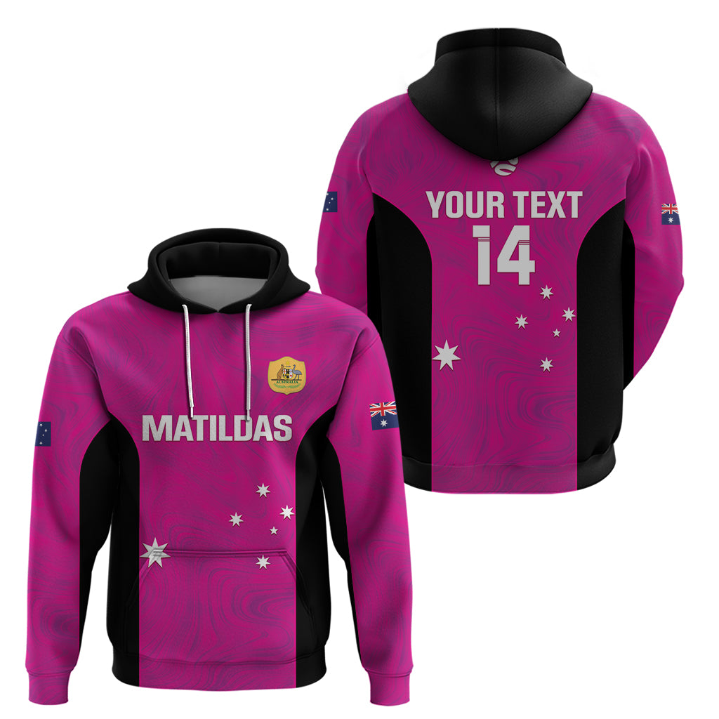 Custom Australia Soccer Hoodie Matildas Go Champions - Pink - Vibe Hoodie Shop