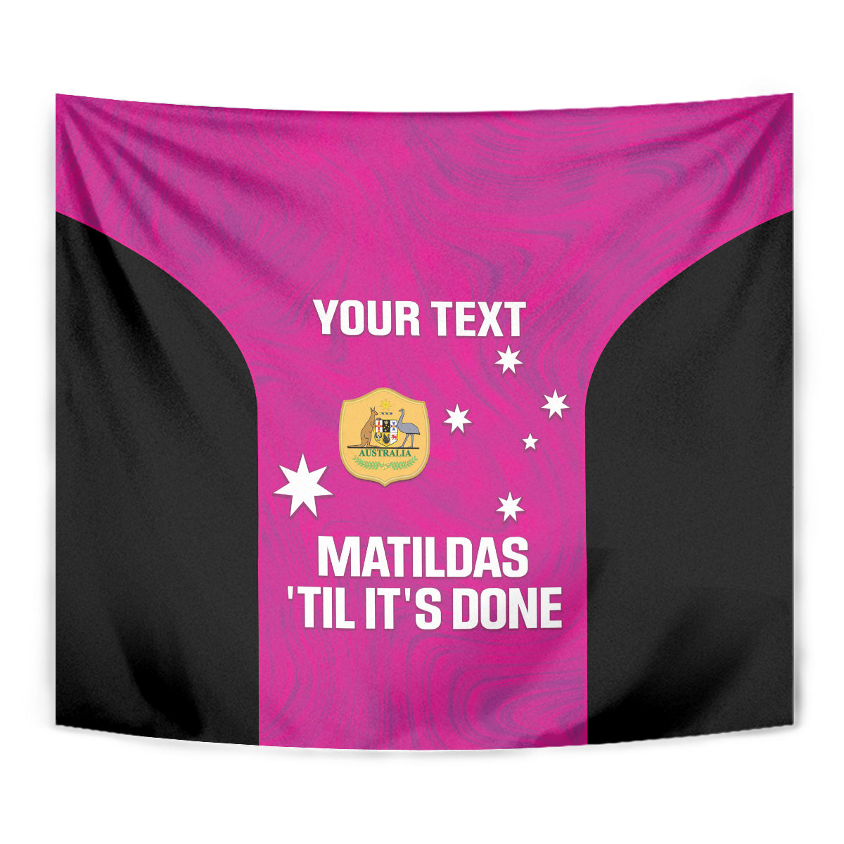 Custom Australia Soccer Tapestry Matildas Go Champions - Pink - Vibe Hoodie Shop