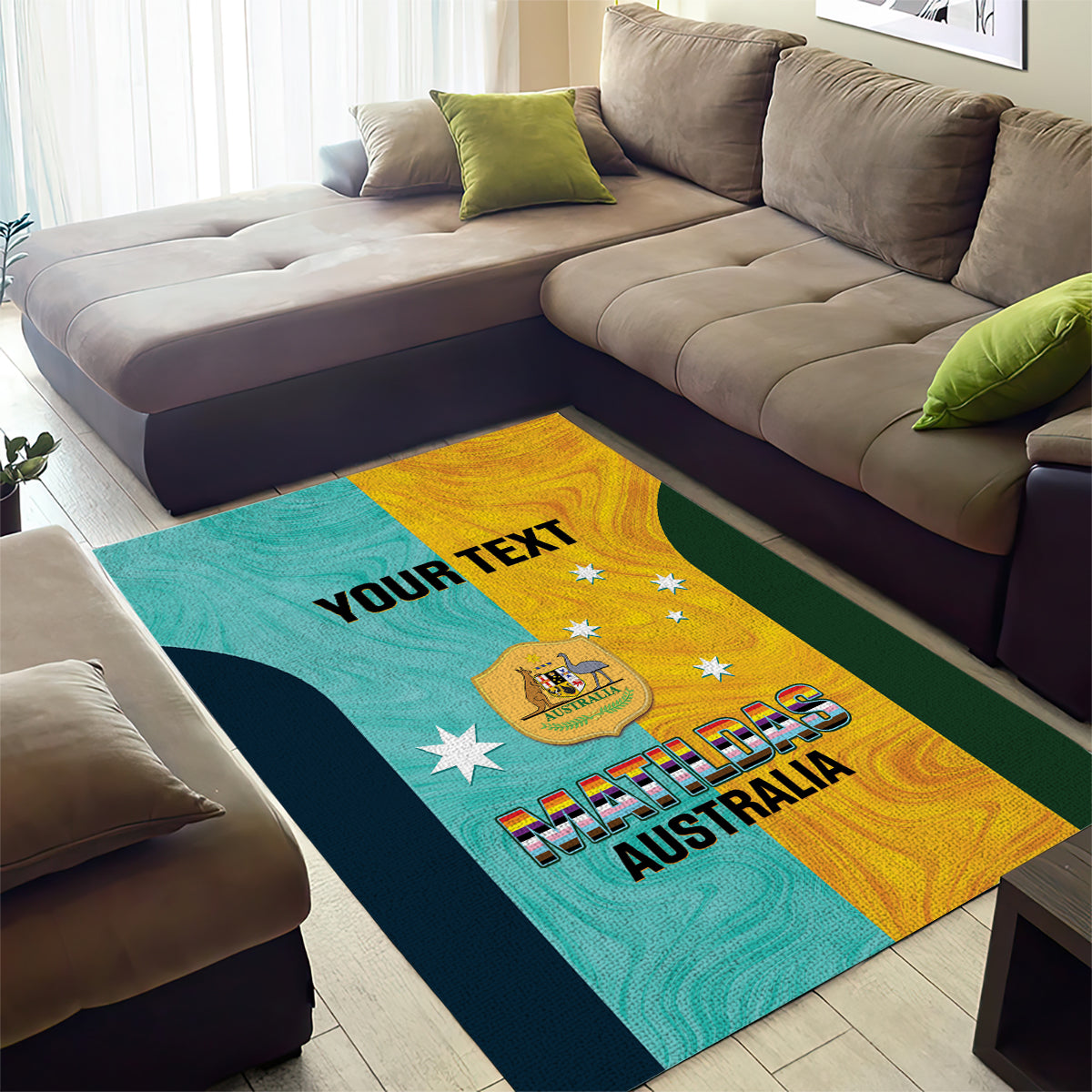 Custom Pride Month Matildas Area Rug Australia Til Its Done Mixed Color - Vibe Hoodie Shop