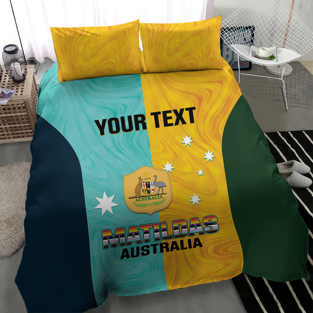 Custom Pride Month Matildas Bedding Set Australia Til Its Done Mixed Color - Vibe Hoodie Shop