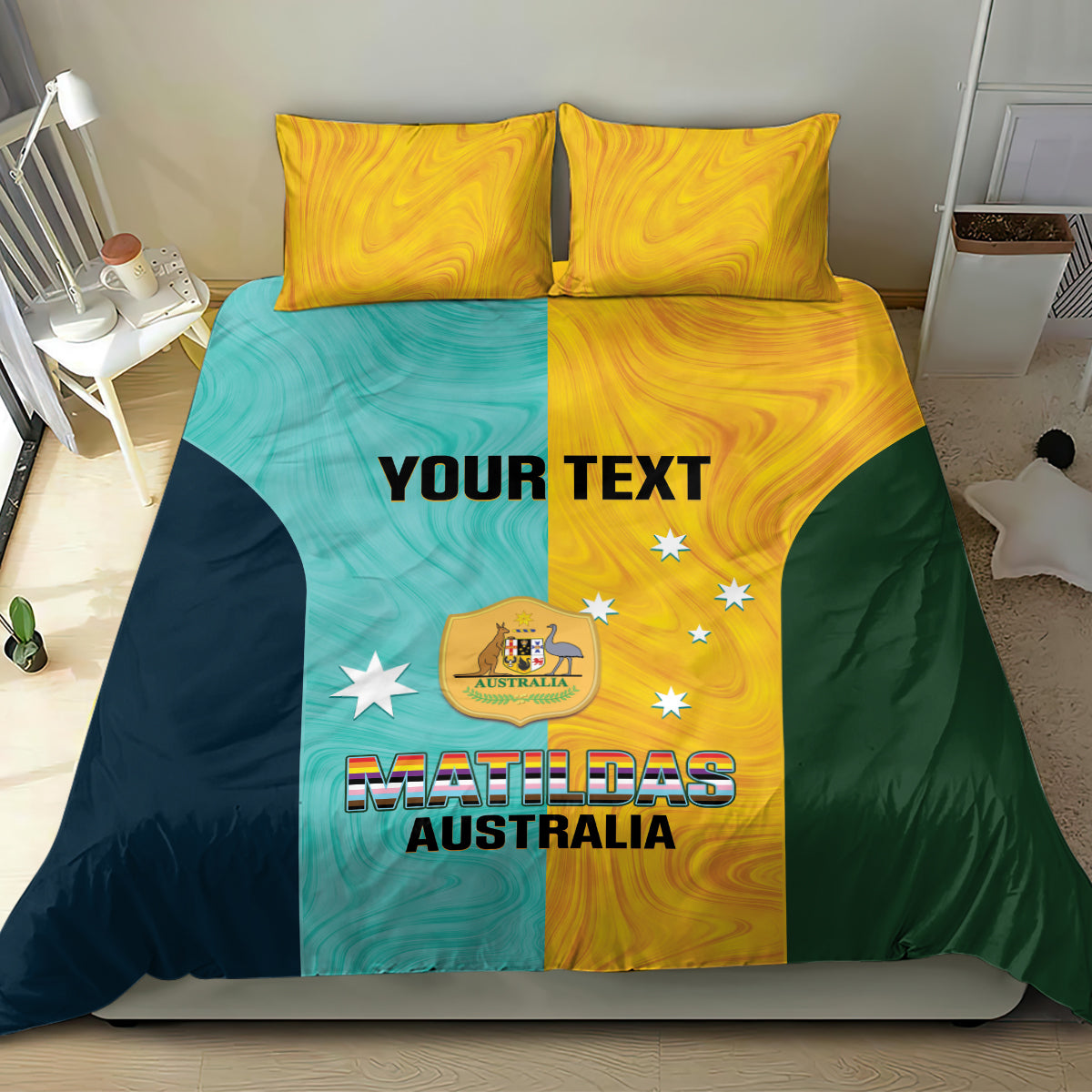 Custom Pride Month Matildas Bedding Set Australia Til Its Done Mixed Color - Vibe Hoodie Shop