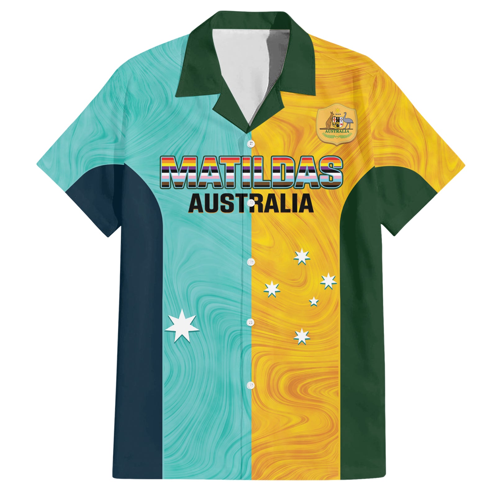 Custom Pride Month Matildas Hawaiian Shirt Australia Til Its Done Mixed Color - Vibe Hoodie Shop