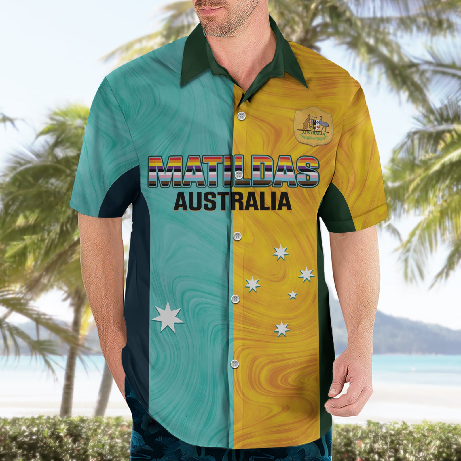 Custom Pride Month Matildas Hawaiian Shirt Australia Til Its Done Mixed Color - Vibe Hoodie Shop