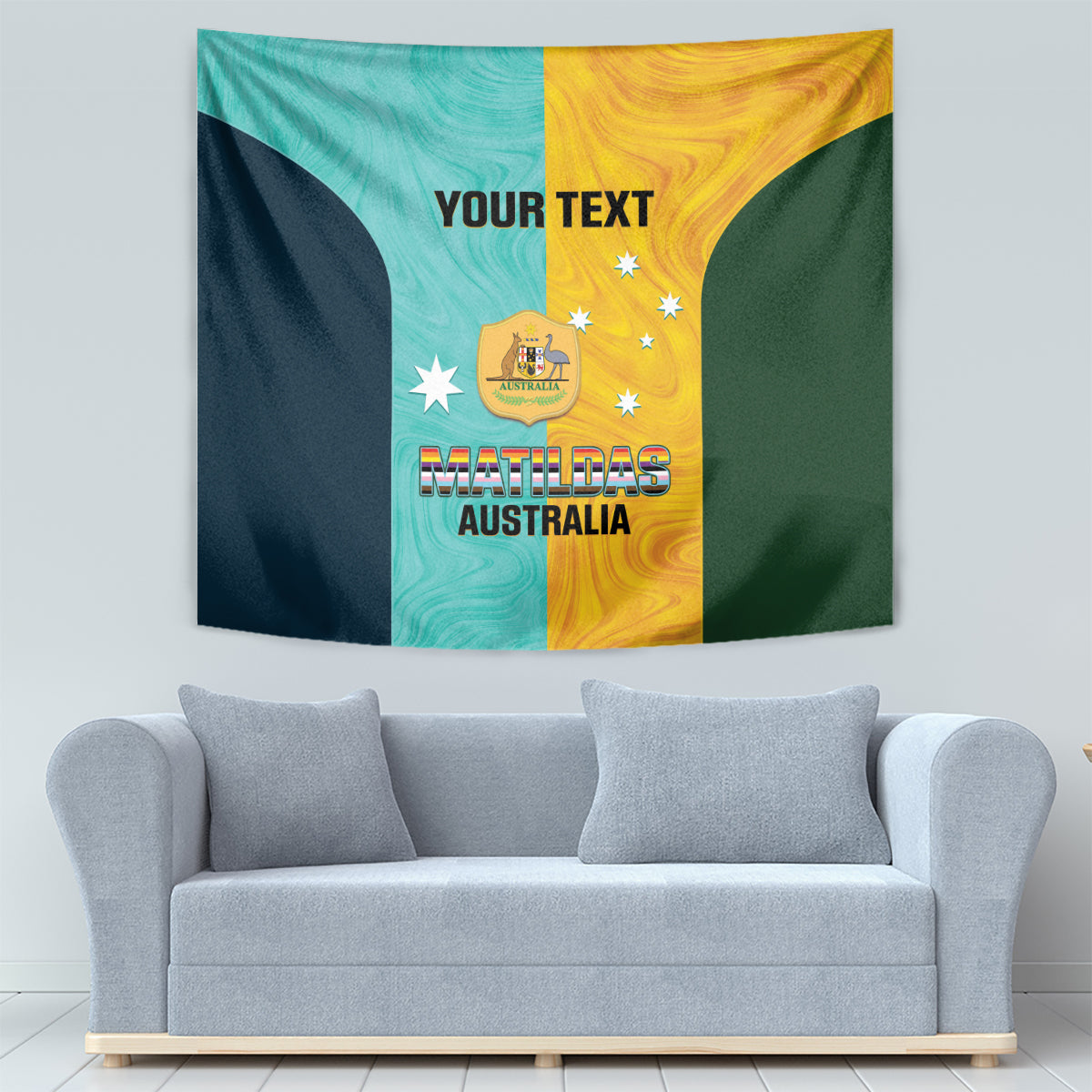 Custom Pride Month Matildas Tapestry Australia Til Its Done Mixed Color - Vibe Hoodie Shop