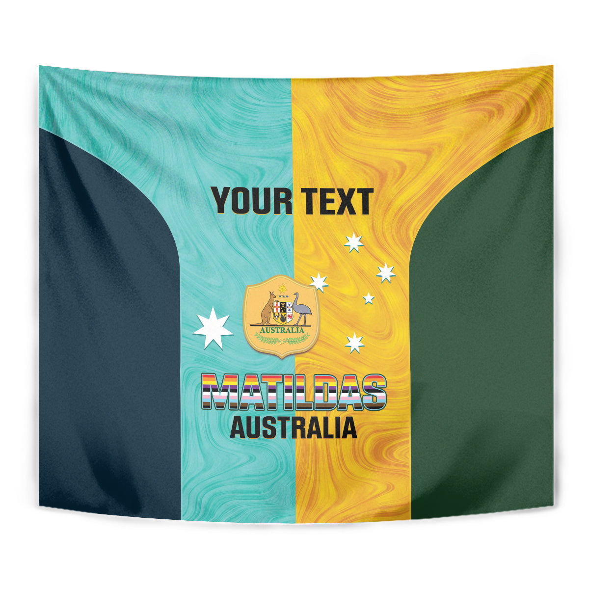 Custom Pride Month Matildas Tapestry Australia Til Its Done Mixed Color - Vibe Hoodie Shop