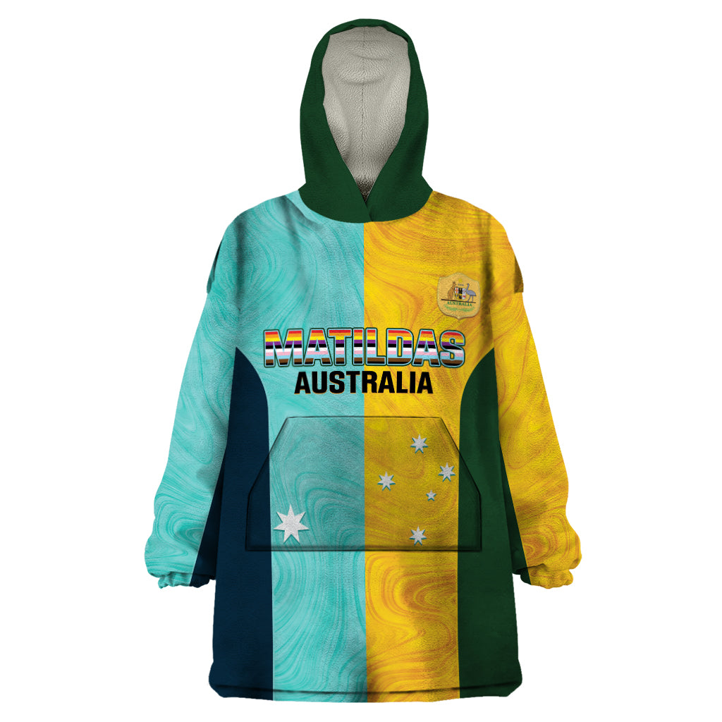 Custom Pride Month Matildas Wearable Blanket Hoodie Australia Til Its Done Mixed Color - Vibe Hoodie Shop