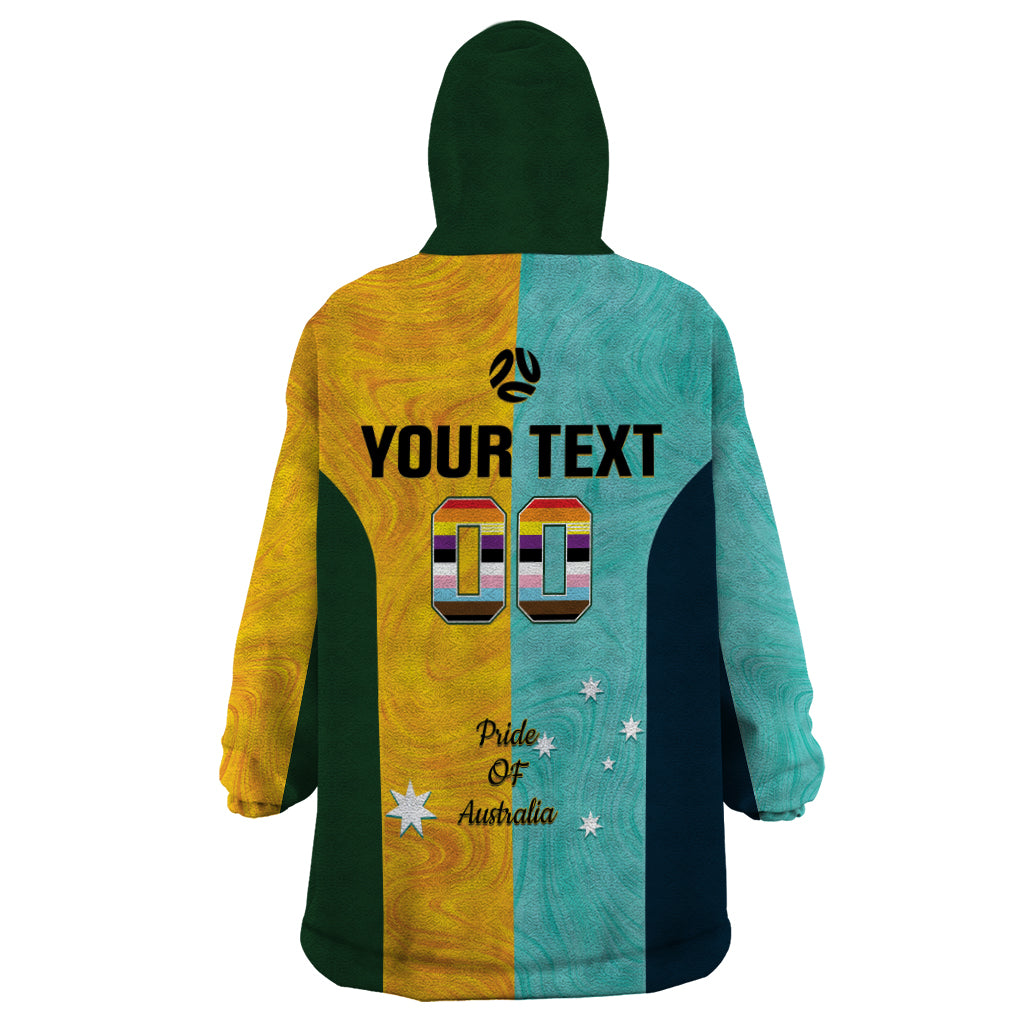 Custom Pride Month Matildas Wearable Blanket Hoodie Australia Til Its Done Mixed Color - Vibe Hoodie Shop