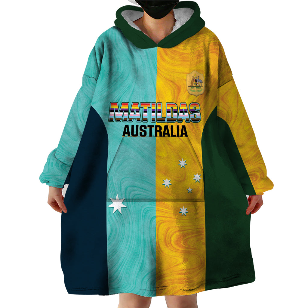 Custom Pride Month Matildas Wearable Blanket Hoodie Australia Til Its Done Mixed Color - Vibe Hoodie Shop