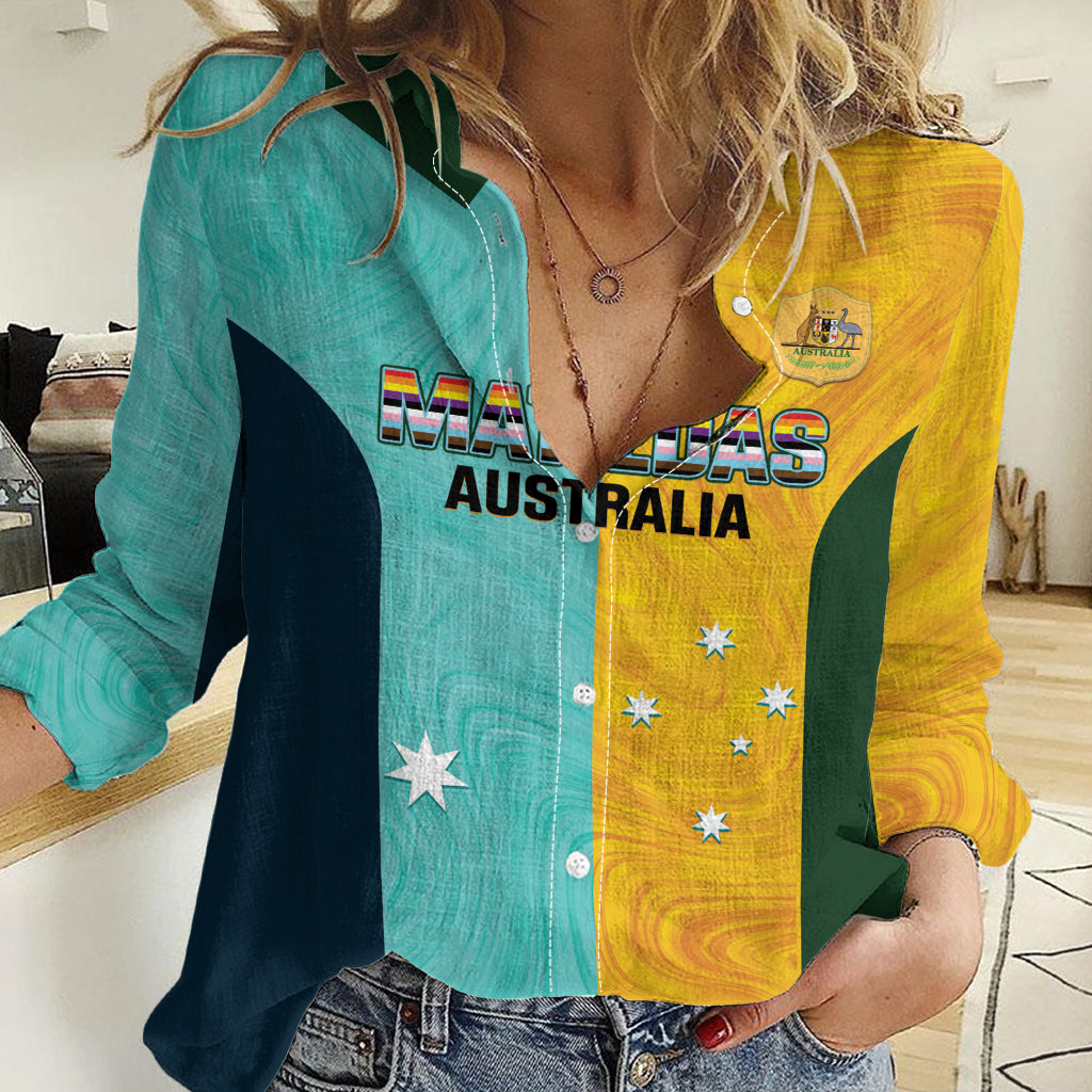Custom Pride Month Matildas Women Casual Shirt Australia Til Its Done Mixed Color - Vibe Hoodie Shop