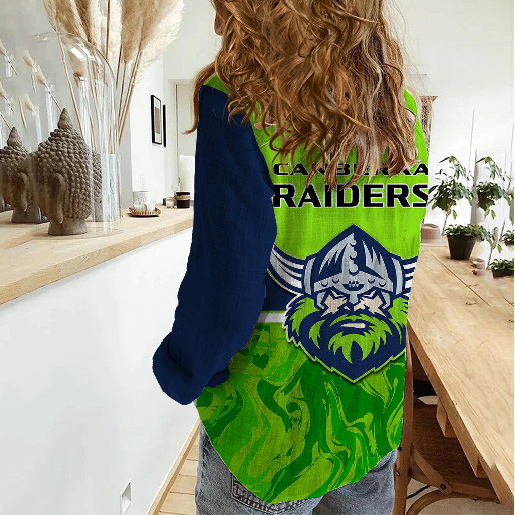 Raiders Rugby Women Casual Shirt Canberra 1981 Sporty Style - Vibe Hoodie Shop