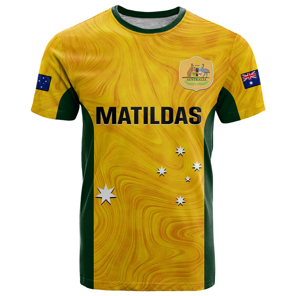 personalised-australia-soccer-t-shirt-gold-matildas-world-cup-2023-go-champions