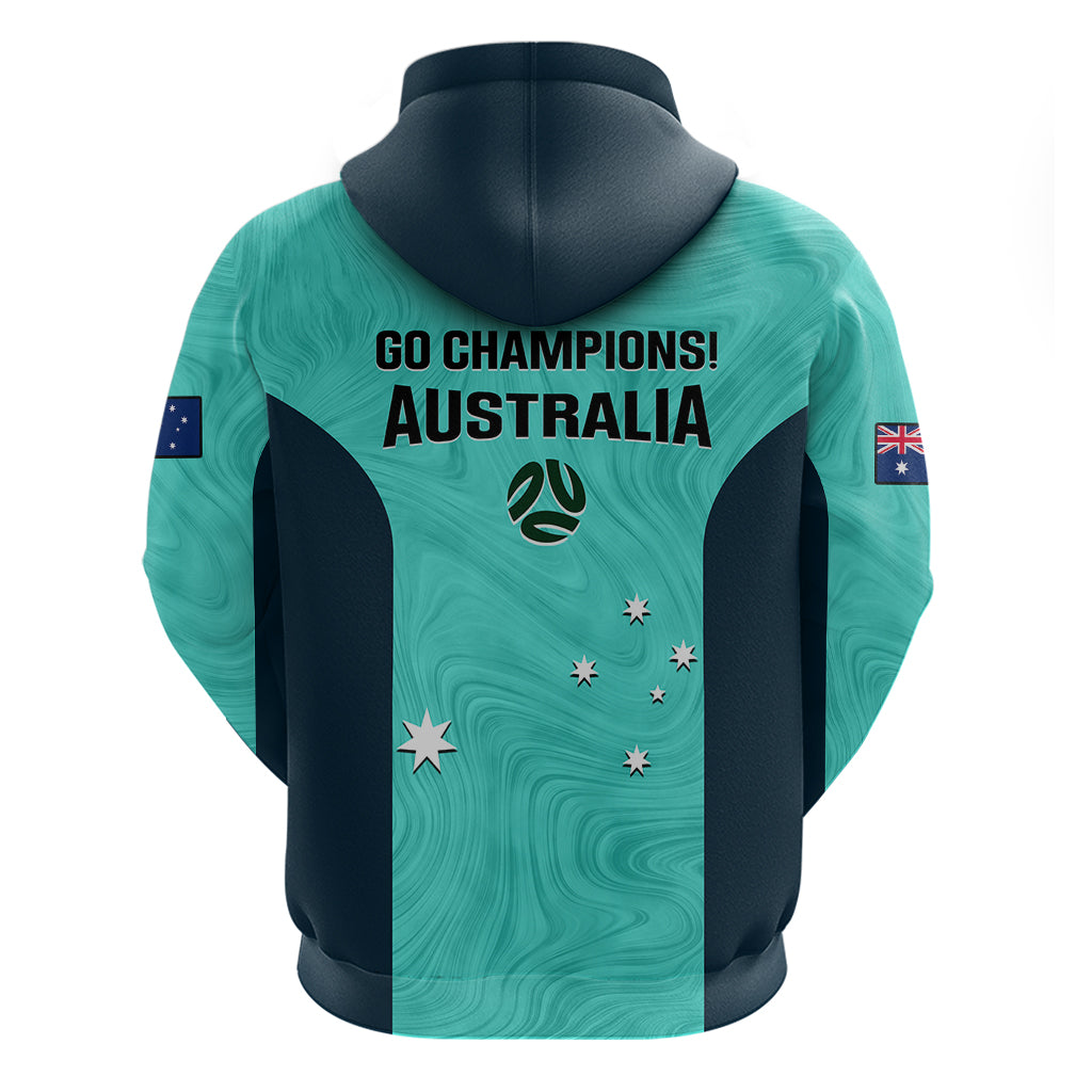 Australia Soccer Hoodie Turquoise Matildas World Cup 2023 Go Champions - Vibe Hoodie Shop